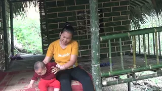 Full video: 17 year old Single mother life - Build kitchen bamboo, harvest vegetables, crabs to sell