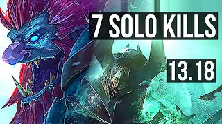 TRUNDLE vs MORDEKAISER (TOP) | 7 solo kills, Legendary | TR Diamond | 13.18