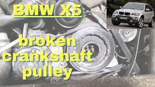 BMW X5 Fan and  crankshaft pulley