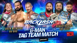 FULL MATCH- THE BLOODLINE VS. RK BRO AND DREW MCINTYRE  WWE WRESTLEMANIA BACKLASH 2022 | (WWE 2K22)