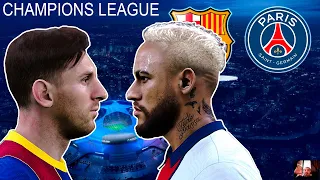 PES 2021 - FC Barcelona vs PSG - UEFA Champions League 2021 UCL - Full Match - All Goals HD