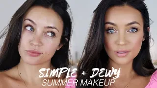 SIMPLE DEWY SUMMER MAKEUP ROUTINE (THAT LASTS!) | Stephanie Ledda