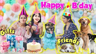 My Dog's 5th Grand Birthday Party Celebration!! with her friends😂कुत्तों की शानदार बर्थडे पार्टी🐶🥳🎊