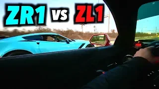 1000HP Corvette ZR1 vs 1000HP Camaro ZL1!!