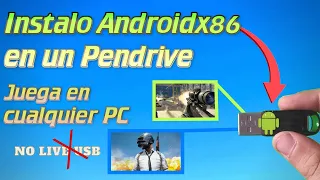 Instalo Androidx86 en un PENDRIVE para jugar en CUALQUIER PC | PrimeOs-BlissOs