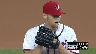 SD@WSH: Strasburg pitches seven scoreless, whiffs 11