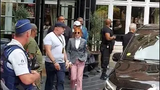 Mylène Farmer quitte son hôtel - Bruxelles - Nevermore 2023