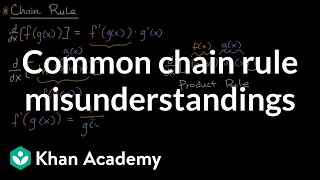 Common chain rule misunderstandings | Derivative rules | AP Calculus AB | Khan Academy