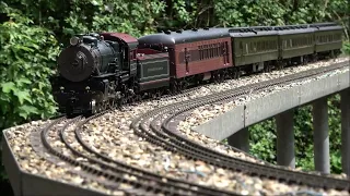 Pennsylvania E6 Atlantic Gauge 1 Live Steam by Accucraft with FAM RPO and J&M Models Pullman cars