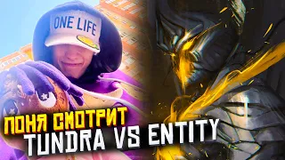 ПОНЯ СМОТРИТ ИГРУ TUNDRA vs ENTITY