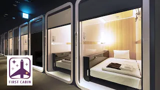 【47.79 $😎】BUSINESS CLASS CAPSULE HOTEL  / First Cabin Tokyo(Haneda) Airport