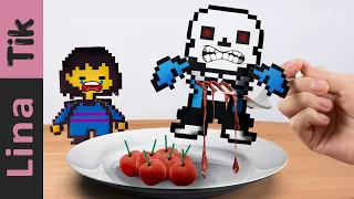 Lina Tik eating UNDERTALE Characters in Real Life - ASMR Mukbang No Talk