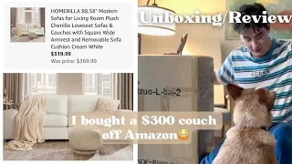 Unboxing & Reviewing $300 Couch from Amazon