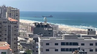 Ships off the coast of Gaza as they prepare to deliver aid | AFP