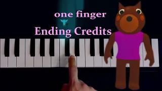 Chapter 12 Ending Credits / ONE finger piano tutorial (melodica tutorial)