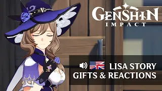 Lisa Story - All Gifts & Lisa's Reactions | English Audio | Genshin Impact