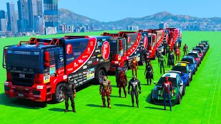 TRUCK Cars challenge Spiderman PS4 Hulk Venom Ironman Deadpool Gamora marvel Superheroes collection