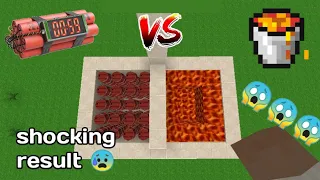 TNT vs LAVA , experiment (survival craft 2 ) mini block craft 3d 😱😱