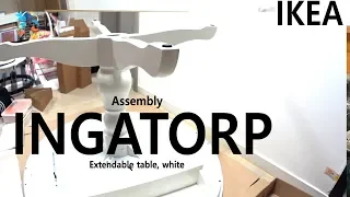 How to assemble-IKEA INGATORP Extended table, white assembly -4x