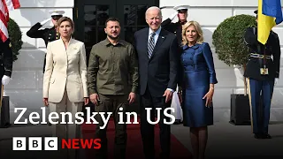 Ukraine's President Zelensky holds talks with Joe Biden at White House - BBC News