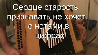 Сердце старость признавать не хочет, с нотами в цифрах