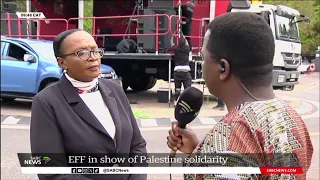 EFF stages a picket at the Israeli Embassy in solidarity with Palestine