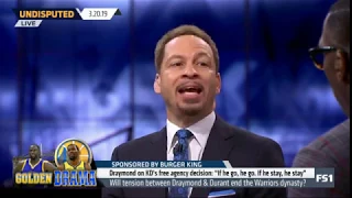 UNDISPUTED on FS1 | Chris Broussard: Will tension between Draymond & KD end the Warriors dynasty?