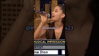 Ariana Grande impression of Celine Dion with I Cant Feel My Face 😮 #arianagrande #celinedion #shorts