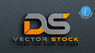 D S Logo Design | 3d  D S Logo design pixellab | How to make D S Logo design