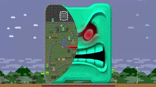 8BIT-ANI: Mario vs the Giant Zombie thwomp Maze