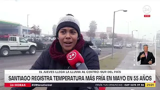 Santiago registra temperatura más fría en mayo en 55 años | 24 Horas TVN Chile