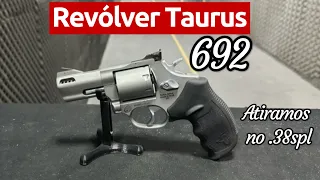 Revolver a Taurus 692 - Atirando com .38spl