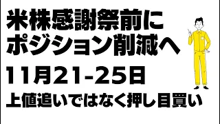 米株一旦ポジション削減　上値追いではなく押し目買いのマーケット　2022年11月21−25日の相場見通し