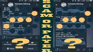 PEMBUKTIAN BOT TELEGRAM "Genesis Mining" SCAM OR PAYER