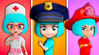 PoliceGirl, FireGirl and Doctor Song | Kids Songs and Nursery Rhymes by Lights Kids 3D