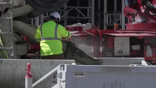 Construction of Mutual of Omaha headquarters is on track despite recent storms