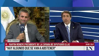 Martín Menem: "Le pido mucha responsabilidad a los legisladores"; mano a mano con Feinmann