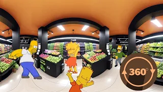 The Simpsons dance at the supermarket. VR 360