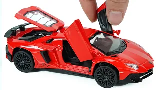 Unboxing of Lamborghini Aventador LP750-4 SV Autoart 1:18 Red