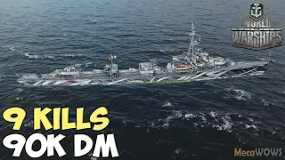 World of WarShips | Ernst Gaede | 9 KILLS | 90K Damage - Replay Gameplay 4K 60 fps