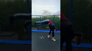 How to front flip 180° twist! #trampoline #flips #insane #backflip #gtramp #viral #shorts