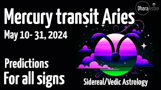 Mercury transiting sa Aries | Mayo 10 - 31, 2024 | Vedic Astrology