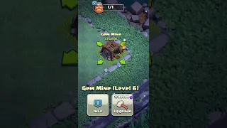 CLASH OF CLANS / GEM MINE UPGRADE LVL 1-9 #shorts #coc