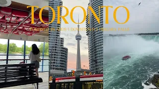 TORONTO TRAVEL VLOG 🌻🎧🌿🍵 I exploring downtown, niagara falls, toronto islands, cafes + matcha lattes