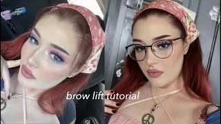 STRAIGHT BROW TUTORIAL ♡ || how to achieve a brow lift using only makeup!