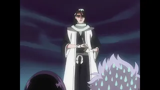 Byakuya scares Isane and Nemu