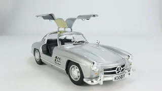 MINICHAMPS 1:18 MERCEDES-BENZ 300 SL (W198) - 1955 - SILVER (1100372210) Diecast Car Model