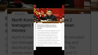 North Korea publicly executed 2 teenagers for watching s Korean movie #short #shortvideo #shortnews