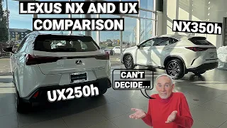 2024 LEXUS NX350H AND UX250H COMPARISON IN HYBRID SUVS, 4K VIDEO