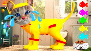 LITTLE KITTEN ADVENTURE - SUPER EDUCATIONAL CARTOON VIDEO FOR TODDLERS - FUNNY KITTY AT SCHOOL